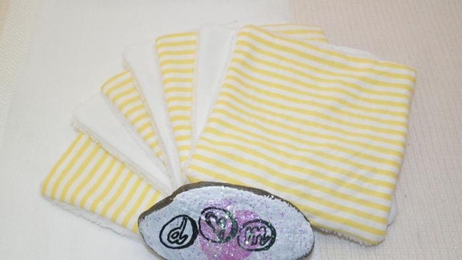 Lot de lingettes blanches et jaune