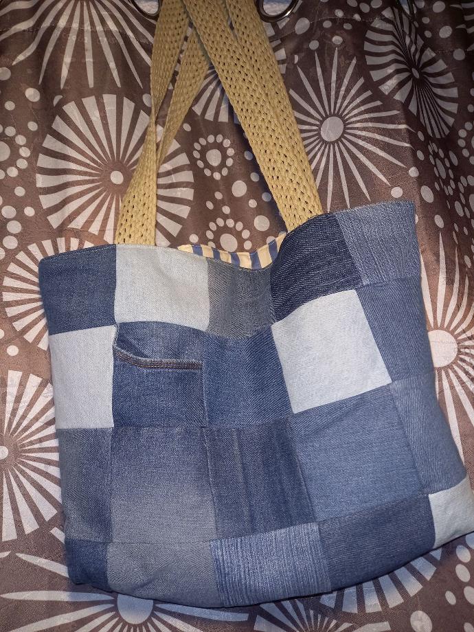 Sac patchwork jean