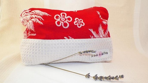 Pochette souple rouge et blanche